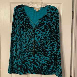 🎉HP🎉 Michael Kors Animal Print Blouse